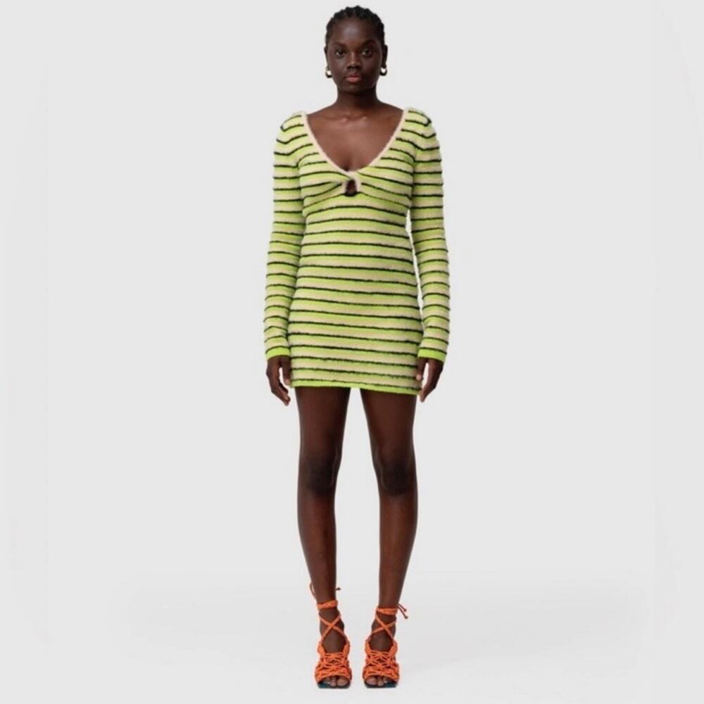The Wolf Gang Australia Este Soft Fuzzy Knit Bodycon Mini Dress M $465